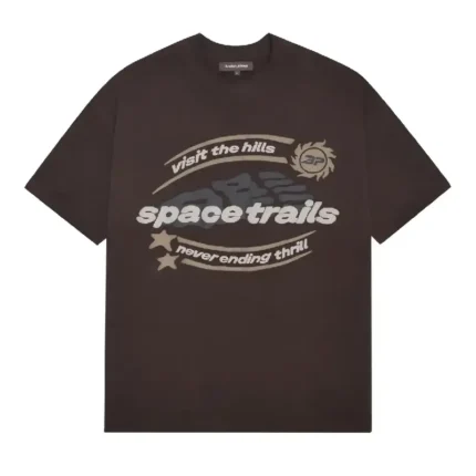 Broken Planet Space Trails T-Shirt Brown